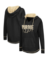 Colosseum Black Purdue Boilermakers Tunic Pullover Hoodie In Black