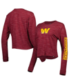 NEW ERA WOMEN'S NEW ERA BURGUNDY WASHINGTON COMMANDERS CROP LONG SLEEVE T-SHIRT