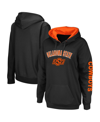 Colosseum Women's  Black Oklahoma State Cowboys Loud And Proud Pullover Hoodie In Black