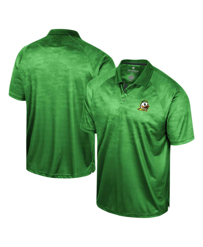 Colosseum Men's  Green Oregon Ducks Honeycomb Raglan Polo Shirt