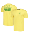 Top Of The World Men's And Women's  Yellow Distressed John Deere Classic Label T-shirt In Yellow