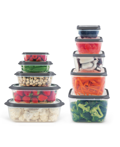 Art & Cook 20-pc. Vented Plastic Food Storage Set In Grey