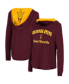 Colosseum Maroon Arizona State Sun Devils Catalina Hoodie Long Sleeve T-shirt In Maroon