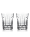Waterford Winter Wonders Rose Double Old Fashioned Glass Set, 2 Pieces In Clear