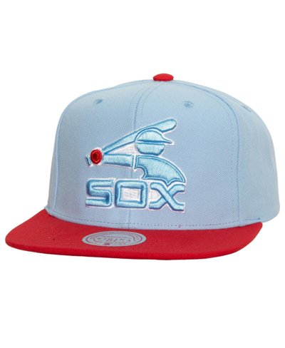Mitchell & Ness Men's  Light Blue, Red Chicago White Sox Hometown Snapback Hat In Light Blue,red
