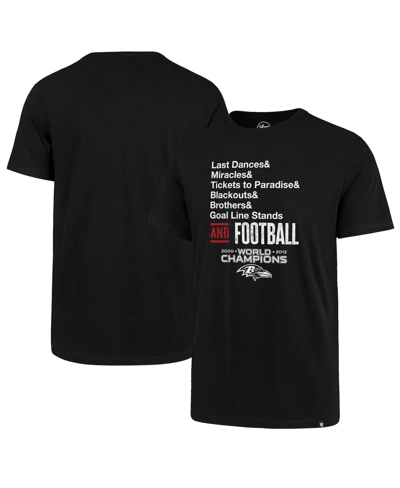 47 Brand Men's ' Black Baltimore Ravens Super Bowl Xlvii Championship Reunion T-shirt