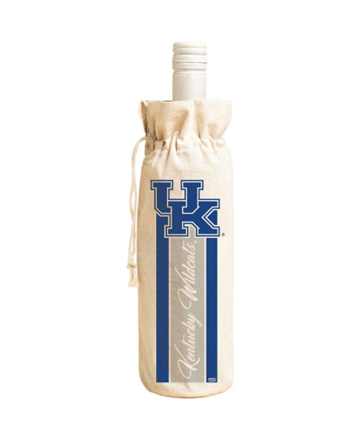 Indigo Falls Women's Kentucky Wildcats Canvas Wine Tote In Cream,blue