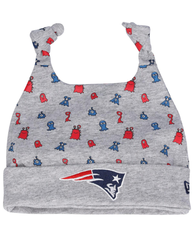 New Era Babies' Infant Boys And Girls  Heather Gray New England Patriots Critter Cuffed Knit Hat