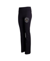 Concepts Sport Women's  Black Florida State Seminoles Enclave Tri-blend Flared Leggings In Black