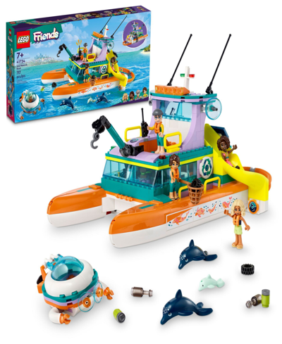 Lego Kids' Friends Sea Rescue Boat Dolphin Building Toy 41734 In Multicolor