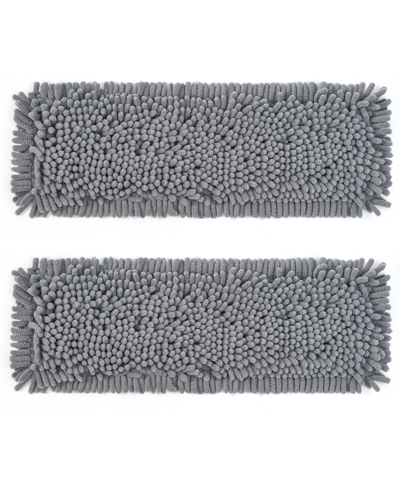 True & Tidy 2-piece Mop Pad Replacement Set For Sweep-180 Wet And Dry Sweeper Mop In Gray