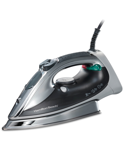 Hamilton Beach Professional Stainless Steel Soleplate Steam Iron In Silver