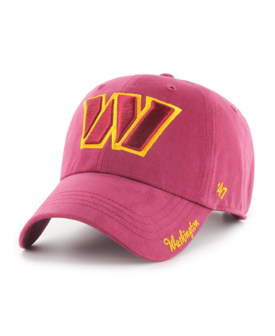 47 Brand Women's ' Burgundy Washington Commanders Miata Clean Up Primary Adjustable Hat
