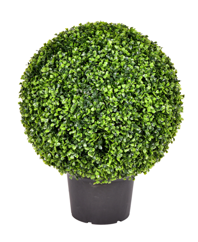Vickerman 20" Artificial Potted Green Boxwood Ball In No Color