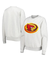 Gameday Couture Heather Gray Iowa State Cyclones Chenille Patch Fleece Pullover Sweatshirt In Heather Gray
