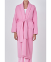 Endless Rose Women's Shawl Collar Oversized Long Cardigan In Pink