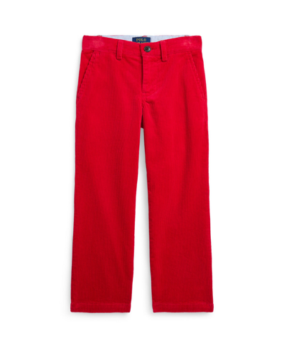 Polo Ralph Lauren Kids' Big Boys Straight Fit Cotton Corduroy Pants In Ralph Lauren Red