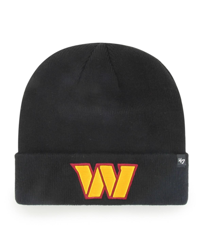 47 Brand Men's ' Black Washington Commanders Secondary Cuffed Knit Hat