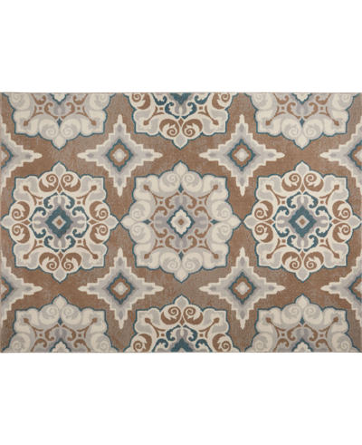 Global Rug Designs Haven Hav11 Taupe And Blue 3'3" X 5'2" Area Rug In Taupe,blue