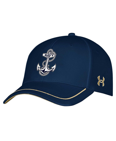 Under Armour Kids' Youth Boys And Girls  Navy Navy Midshipmen Blitzing Accent Performance Adjustable Hat