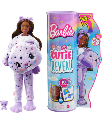 Barbie Kids' Cutie Reveal Teddy Bear Fantasy Series Doll And Accessories In Multi