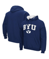 Colosseum Men's  Byu Cougars Arch And Logo 3.0 Pullover Hoodie In Navy