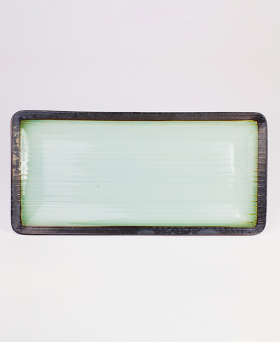 Euro Ceramica Diana Rectangular Serving Platter In Turquoise
