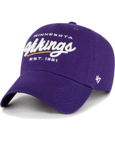 47 Brand Women's ' Purple Minnesota Vikings Sidney Clean Up Adjustable Hat