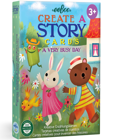Eeboo Kids' A Very Busy Day Create A Story Pre-literacy Cards, Ages 3 And Up In Multi