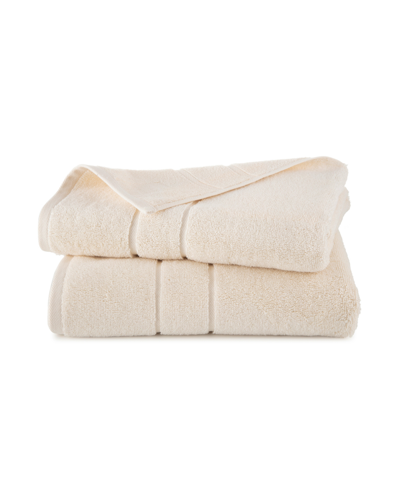 Clean Design Home X Martex Low Lint 2 Pack Supima Cotton Bath Towels In Ivory