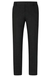 Hugo Boss Regular-fit Regular-rise Trousers With Tapered Leg In Dark Grey