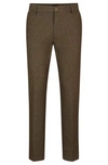 Hugo Boss Regular-fit Regular-rise Trousers With Tapered Leg In Beige