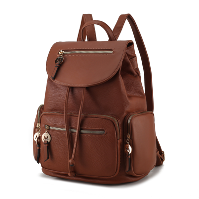 Mkf Collection By Mia K Ivanna Vegan Leather For Women's Oversize Backpack In Brown