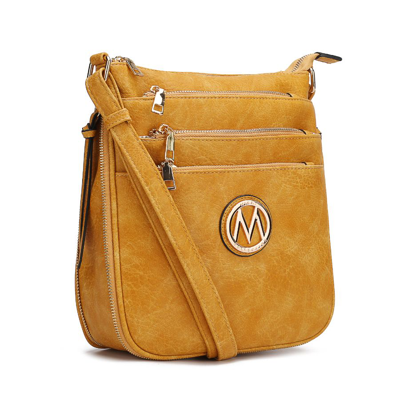 Mkf Collection By Mia K Salome Expandable Multi-compartment Crossbody In Yellow