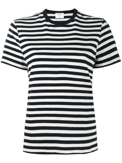 Re/done Striped Ringer Cotton T-shirt In Multicoloured