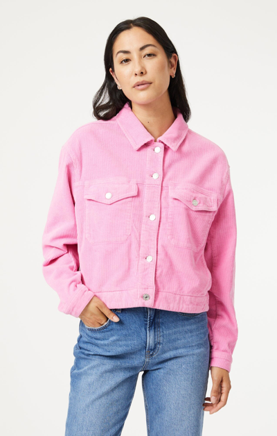 Mavi Maren Crop Jacket In Pink Cord