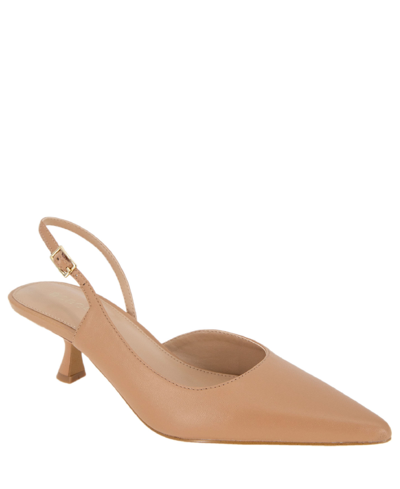 Bcbgeneration Kittie Pointed Toe Half D'orsay Slingback Pump In Tan