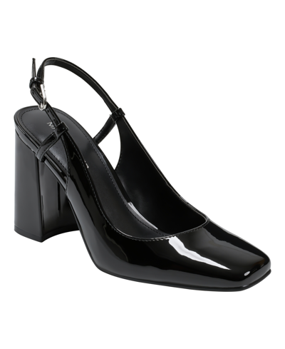 Marc Fisher Women's Valana Sling Back Dress Pumps In Black - Faux Leather