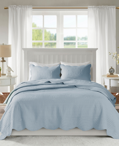Madison Park Tuscany 3-pc. Quilt Set, Full/queen In Blue