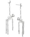 AVA NADRI CUBIC ZIRCONIA DANGLING SKELETON DROP EARRINGS