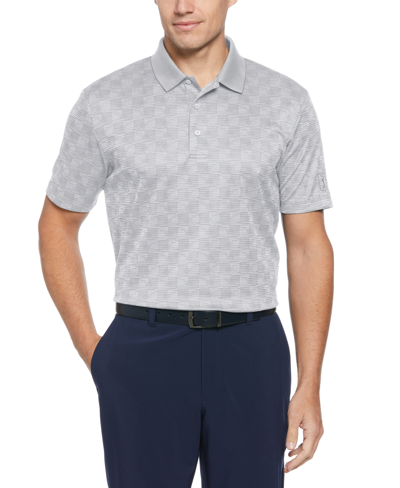 Pga Tour Men's Big & Tall Energy Jacquard Short-sleeve Golf Polo Shirt In Tradewinds