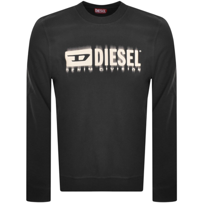 Diesel S Ginn L8 Logo Sweatshirt Grey