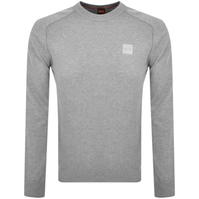 Boss Casual Boss Kesom Knit Jumper Grey