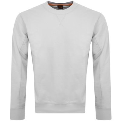 Boss Casual Boss Wenylon 01 Crew Neck Sweatshirt Grey