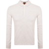 BOSS CASUAL BOSS PASSERBY LONG SLEEVED POLO T SHIRT BEIGE