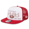 New Era Men's  White, Scarlet San Francisco 49ers Banger 9fifty Trucker Snapback Hat In White