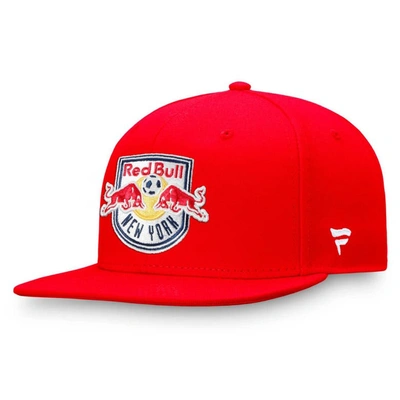 Fanatics Branded Red New York Red Bulls Emblem Snapback Hat