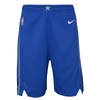 NIKE YOUTH NIKE BLUE DALLAS MAVERICKS ICON EDITION MESH PERFORMANCE SWINGMAN SHORTS