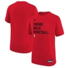 NIKE YOUTH NIKE RED CHICAGO BULLS ESSENTIAL PRACTICE T-SHIRT