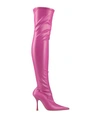 Lorenzo Mari Woman Knee Boots Camel Size 10 Textile Fibers In Pink